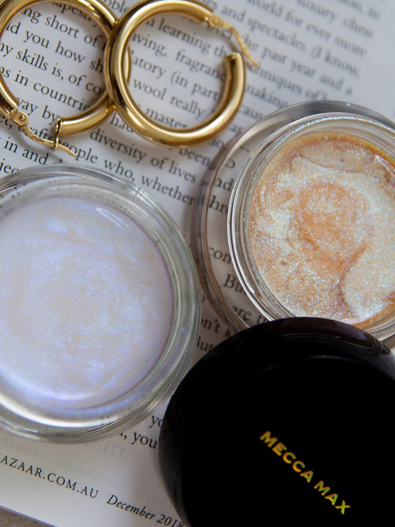 Mecca Max Holo Jelly Highlighter in Milky Way (left) and Super Moon (right)